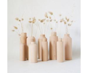 Vases en bois an°so design face présentation