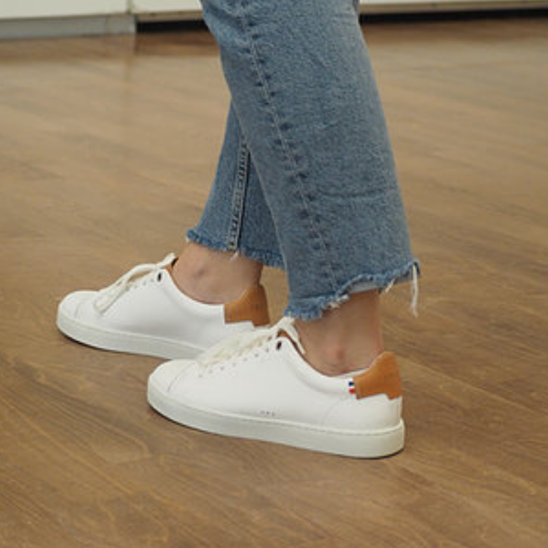 Abélia Blanche, les paires de Chaussures Made in France Sessile, Durables, vue de derrière modèle