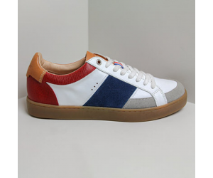 La sneaker made in France Hiba tricolore vue de coté par Sessile